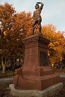 The oldest public statue of Leif, placed in Boston in 1887.