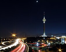Milad Tower at night