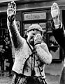 Crying Sudeten woman saluting Hitler, 1938