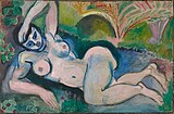 Henri Matisse, 1907, Blue Nude (Souvenir de Biskra), oil on canvas, 92.1 x 140.3 cm, Baltimore Museum of Art. This painting created an international sensation at the 1913 Armory Show in New York City