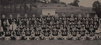 Team portrait of 1967 Fairmont State Falcons football team