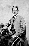 Joseph Pierce, soldier who served in North during American Civil War.[28][29] to Gettysburg to Lee's surrender at Appomattox Court House.[30] Pierce achieved the highest rank of any Chinese American to serve in the Union Army, reaching the rank of corporal.[31] Pierce's picture hangs in the Gettysburg Museum.[25][32]