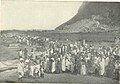 Hindu devotees in procession around the temple at Tirupparankunram, c.a. 1909