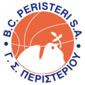 (Peristeri B.C.'s official basketball club logo.)