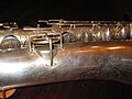 True Tone baritone saxophone, with soldered tone hole rings
