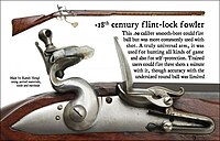 Reproduction flintlock musket detail