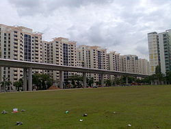 Jurong West Extension MRT track along JW Street 65.
