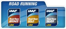 Old IAAF Road Race Label logos