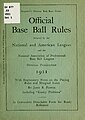 Image 6Cover of Official Base Ball Rules, 1921 edition, used by the American League and National League (from Baseball rules)