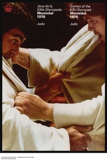Poster advertising judo at the 1976 Olympics in Montreal