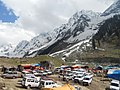Parking at stage 1 of Thajiwas Glacier, 3 km from Sonmarg