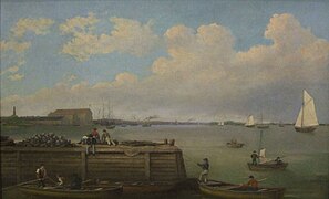 view of the Philadelphia Navy Yard, 1835 in the collection at The Mariners' Museum