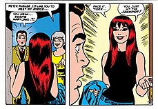 Debut of Mary Jane Watson in The Amazing Spider-Man #42 (November 1966). Art by Romita.