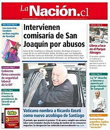 Front page of La Nación's penultimate number, on 16 December 2010 (the final number was published three days later, on 19 December 2010).