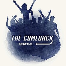 Graphic logo with profiles of people and the text "The Comeback Seattle"