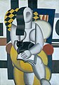 Fernand Léger: Woman with a Cat (1921) (1 of 2 versions, 97.5 x 70.5 x 5.5 cm)