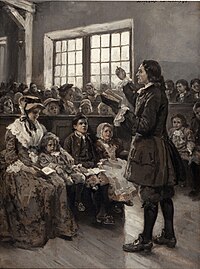 John Wesley Teaching His Sunday School oil on canvas (1897)