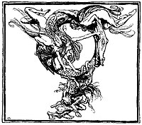 "The Rhinemaidens try to reclaim their gold", illustration to Richard Wagner's The Ring