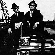 Elwood and Jake Blues and the Bluesmobile