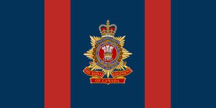 The camp flag of the Royal Regiment of Canada.