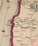 Map Excerpt, showing Edgewater (aka Riverside) in 1858.