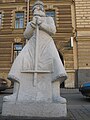 Monument of street sweeper in St. Petersburg, Russia, 2006-2009