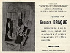 Georges Braque, Galerie de L'Effort Moderne, March 1919