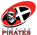 Cornish Pirates RFC logo showing the Saint Piran's Flag