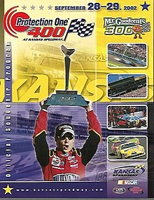 The 2002 Protection One 400 program cover.